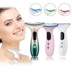 EMS Microcurrent Three-Color Light Firming and Rejuvenating Skin Ion Facial Lifting Device